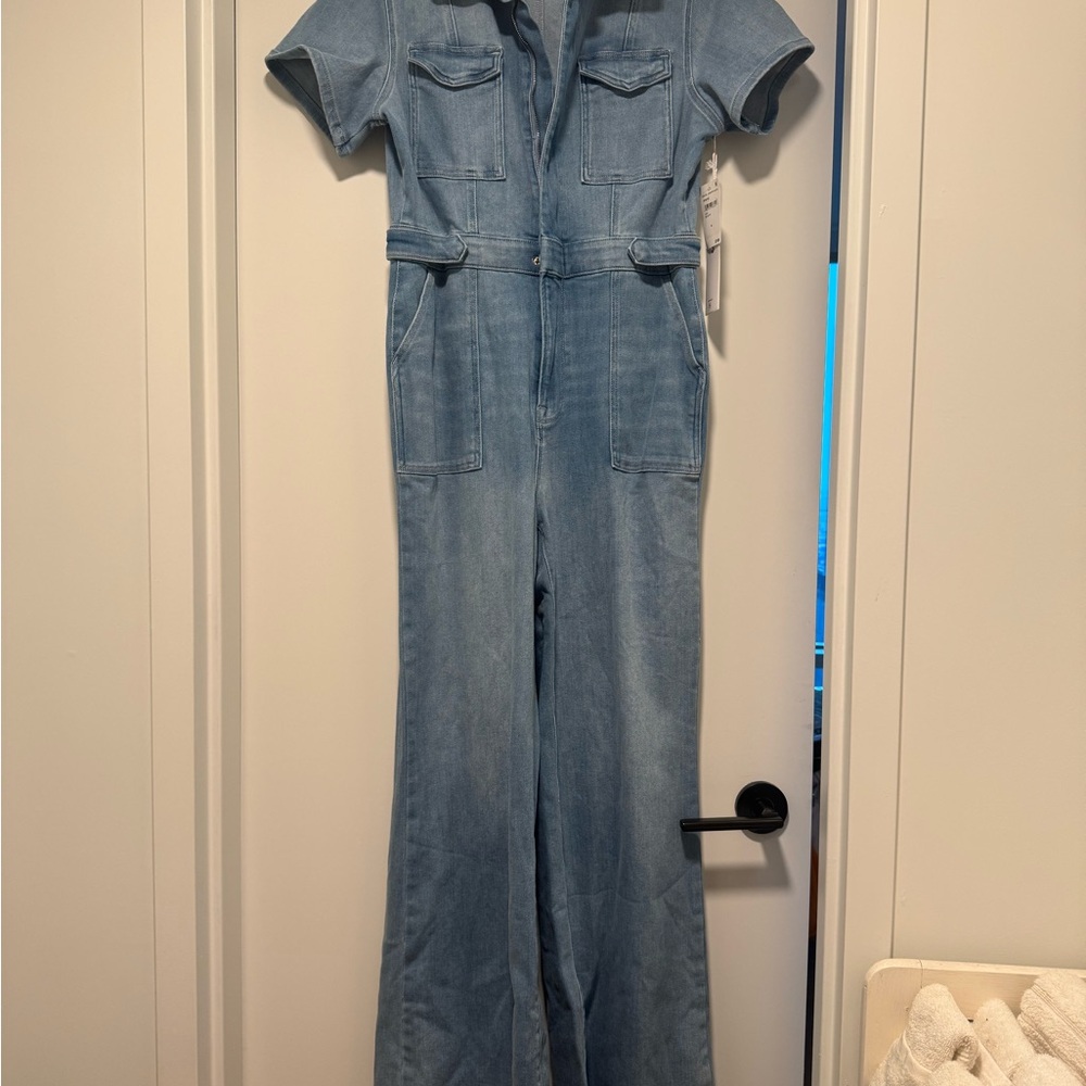 Good American Fit For Success Palazzo Jumpsuit – Blue274 - XL  NWT